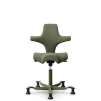 HÅG Capisco 8106 - Sirdal (GU) - Wool - SRD960 - Green - Moss Grey - 265 mm (seat height 53-79cm) - Glides
