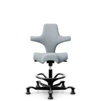 HÅG Capisco 8106 - Sirdal (GU) - Lana - SRD120 Light grey - Black - 265 mm (seat height 53-79cm) - Glides