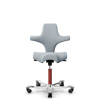 HÅG Capisco 8106 - Sirdal (GU) - Lana - SRD120 Light grey - Blush Rose - 265 mm (seat height 53-79cm) - Hard castors for soft floors