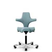 HÅG Capisco 8106 - Sirdal (GU) - Lana - SRD730 Blue - Black - 265 mm (seat height 53-79cm) - Soft castors for hard floors