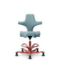 HÅG Capisco 8106 - Sirdal (GU) - Lana - SRD730 Blue - Blush Rose - 265 mm (seat height 53-79cm) - Glides