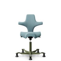 HÅG Capisco 8106 - Sirdal (GU) - Lana - SRD730 Blue - Moss Grey - 200 mm (seat height 46-64cm) - Glides