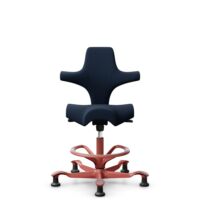 HÅG Capisco 8106 - Sirdal (GU) - Wool - SRD780 Dark blue - Blush Rose - 200 mm (seat height 46-64cm) - Glides