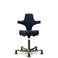 HÅG Capisco 8106 - Sirdal (GU) - Wool - SRD780 Dark blue - Moss Grey - 150mm (seat height 40–55cm) - Glides