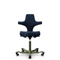 HÅG Capisco 8106 - Sirdal (GU) - Laine - SRD780 Dark blue - Moss Grey - 200 mm (hauteur d’assise 46–64 cm) - Roues dures pour sols souples