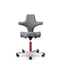 HÅG Capisco 8106 - Steelcut Trio 3 (Kvadrat) - Laine / Polyamide - STT153 - Blush Rose - 200 mm (hauteur d’assise 46–64 cm) - Roues souples pour sols durs