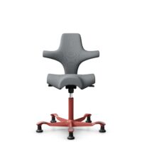 HÅG Capisco 8106 - Steelcut Trio 3 (Kvadrat) - Wool / Polyamide - STT153 - Grey - Blush Rose - 265 mm (seat height 53-79cm) - Glides
