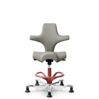HÅG Capisco 8106 - Steelcut Trio 3 (Kvadrat) - Wolle / Polyamid - STT253 - Beige-grey - Blush Rose - 200 mm (Sitzhöhe 46-64cm) - Bodengleiter