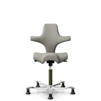 HÅG Capisco 8106 - Steelcut Trio 3 (Kvadrat) - Lana / Poliamida - STT253 - Beige-grey - Moss Grey - 200 mm (seat height 46-64cm) - Glides