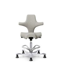 HÅG Capisco 8106 - Steelcut Trio 3 (Kvadrat) - Lana / Poliamida - STT213 - Light beige - Silver - 200 mm (seat height 46-64cm) - Glides