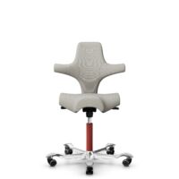HÅG Capisco 8106 - Steelcut Trio 3 (Kvadrat) - Laine / Polyamide - STT213 - Light beige - Blush Rose - 200 mm (hauteur d’assise 46–64 cm) - Roues souples pour sols durs