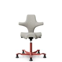 HÅG Capisco 8106 - Steelcut Trio 3 (Kvadrat) - Wolle / Polyamid - STT213 - Light beige - Blush Rose - 200 mm (Sitzhöhe 46-64cm) - Bodengleiter