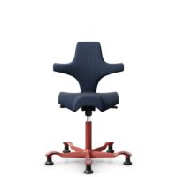 HÅG Capisco 8106 - Steelcut Trio 3 (Kvadrat) - Lana / Poliamida - STT796 - Blue - Blush Rose - 150mm (seat height 40–55cm) - Glides