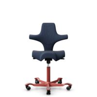 HÅG Capisco 8106 - Steelcut Trio 3 (Kvadrat) - Wol / Polyamide - STT796 - Blue - Blush Rose - 265 mm (Zithoogte 53-79cm) - Harde wielen t.b.v. zachte vloeren