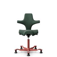 HÅG Capisco 8106 - Steelcut Trio 3 (Kvadrat) - Lana / Poliamida - STT966 Brown grey - Blush Rose - 150mm (seat height 40–55cm) - Glides