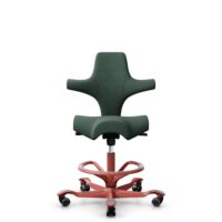 HÅG Capisco 8106 - Steelcut Trio 3 (Kvadrat) - Laine / Polyamide - STT966 Brown grey - Blush Rose - 200 mm (hauteur d’assise 46–64 cm) - Roues souples pour sols durs