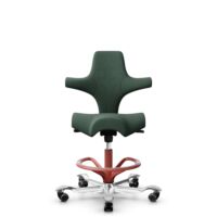 HÅG Capisco 8106 - Steelcut Trio 3 (Kvadrat) - Wol / Polyamide - STT966 Brown grey - Blush Rose - 200 mm (Zithoogte 46-64mm) - Zachte wielen t.b.v. harde vloeren