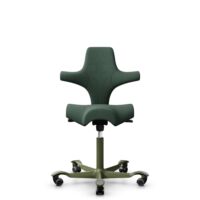 HÅG Capisco 8106 - Steelcut Trio 3 (Kvadrat) - Laine / Polyamide - STT966 Brown grey - Moss Grey - 200 mm (hauteur d’assise 46–64 cm) - Roues souples pour sols durs