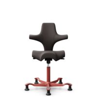 HÅG Capisco 8106 - Elmosoft (Elmo) - Cuir semi-aniline - EL93068 - Blush Rose - 200 mm (hauteur d’assise 46–64 cm) - Patins