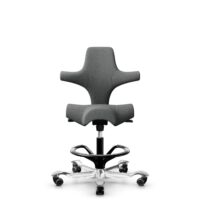HÅG Capisco 8106 - Cura Loop (Gabriel) - Poliéster reciclados - CLP60109 - Grey - Black - 265 mm (seat height 53-79cm) - Hard castors for soft floors