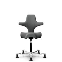 HÅG Capisco 8106 - Cura Loop (Gabriel) - Poliéster reciclados - CLP60109 - Grey - Black - 265 mm (seat height 53-79cm) - Glides