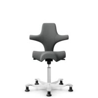 HÅG Capisco 8106 - Cura Loop (Gabriel) - Poliéster reciclados - CLP60109 - Grey - White - 265 mm (seat height 53-79cm) - Glides