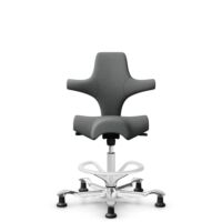 HÅG Capisco 8106 - Cura Loop (Gabriel) - Poliéster reciclados - CLP60109 - Grey - White - 265 mm (seat height 53-79cm) - Glides