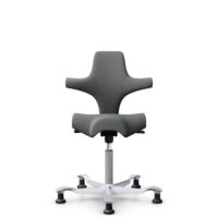 HÅG Capisco 8106 - Cura Loop (Gabriel) - Polyester recyclé - CLP60109 - Grey - Argent - 265 mm (hauteur d’assise 53–79 cm) - Patins