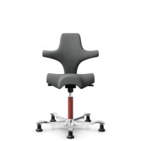 HÅG Capisco 8106 - Cura Loop (Gabriel) - Polyester recyclé - CLP60109 - Grey - Blush Rose - 200 mm (hauteur d’assise 46–64 cm) - Patins