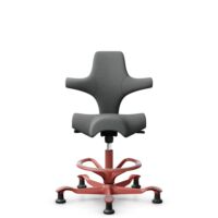 HÅG Capisco 8106 - Cura Loop (Gabriel) - Polyester recyclé - CLP60109 - Grey - Blush Rose - 200 mm (hauteur d’assise 46–64 cm) - Patins