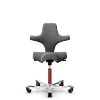 HÅG Capisco 8106 - Cura Loop (Gabriel) - Recycled Polyester - CLP60109 - Grey - Blush Rose - 265 mm (seat height 53-79cm) - Soft castors for hard floors