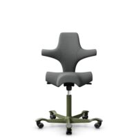 HÅG Capisco 8106 - Cura Loop (Gabriel) - Polyester recyclé - CLP60109 - Grey - Moss Grey - 150 mm (hauteur d’assise 40–55 cm) - Roues souples pour sols durs