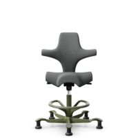 HÅG Capisco 8106 - Cura Loop (Gabriel) - Recycled Polyester - CLP60109 - Grey - Moss Grey - 200 mm (seat height 46-64cm) - Glides