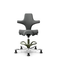 HÅG Capisco 8106 - Cura Loop (Gabriel) - Gerecycled Polyester - CLP60109 - Grey - Moss Grey - 200 mm (Zithoogte 46-64mm) - Glijdoppen