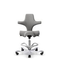 HÅG Capisco 8106 - Cura Loop (Gabriel) - Polyester recyclé - CLP60110 Light grey - Argent - 265 mm (hauteur d’assise 53–79 cm) - Roues souples pour sols durs