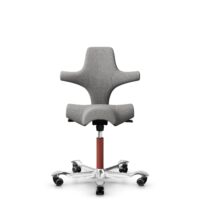 HÅG Capisco 8106 - Cura Loop (Gabriel) - Polyester recyclé - CLP60110 Light grey - Blush Rose - 200 mm (hauteur d’assise 46–64 cm) - Roues souples pour sols durs