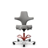 HÅG Capisco 8106 - Cura Loop (Gabriel) - Poliéster reciclados - CLP60110 Light grey - Blush Rose - 200 mm (seat height 46-64cm) - Soft castors for hard floors
