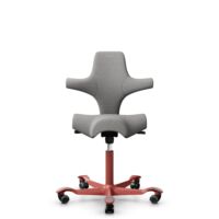 HÅG Capisco 8106 - Cura Loop (Gabriel) - Polyester recyclé - CLP60110 Light grey - Blush Rose - 265 mm (hauteur d’assise 53–79 cm) - Roues souples pour sols durs