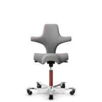 HÅG Capisco 8106 - Cura Loop (Gabriel) - Recycled Polyester - CLP60110 Light grey - Blush Rose - 265 mm (seat height 53-79cm) - Soft castors for hard floors