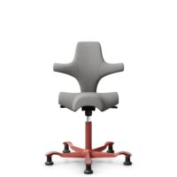 HÅG Capisco 8106 - Cura Loop (Gabriel) - Gerecycled Polyester - CLP60110 Light grey - Blush Rose - 265 mm (Zithoogte 53-79cm) - Glijdoppen