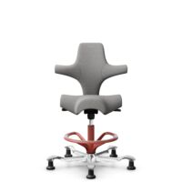 HÅG Capisco 8106 - Cura Loop (Gabriel) - Recycled Polyester - CLP60110 Light grey - Blush Rose - 265 mm (seat height 53-79cm) - Glides