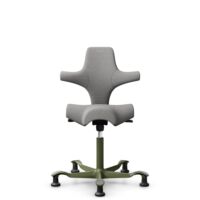 HÅG Capisco 8106 - Cura Loop (Gabriel) - Recyceltes Polyester - CLP60110 Light grey - Moss Grey - 265 mm (Sitzhöhe 53-79cm) - Bodengleiter