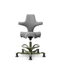 HÅG Capisco 8106 - Cura Loop (Gabriel) - Polyester recyclé - CLP60110 Light grey - Moss Grey - 265 mm (hauteur d’assise 53–79 cm) - Patins