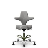 HÅG Capisco 8106 - Cura Loop (Gabriel) - Recycled Polyester - CLP60110 Light grey - Moss Grey - 265 mm (seat height 53-79cm) - Glides