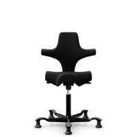 HÅG Capisco 8106 - Cura Loop (Gabriel) - Polyester recyclé - CLP60999 Black - Noir - 150 mm (hauteur d’assise 40–55 cm) - Patins
