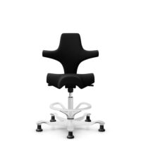 HÅG Capisco 8106 - Cura Loop (Gabriel) - Polyester recyclé - CLP60999 Black - Blanc - 200 mm (hauteur d’assise 46–64 cm) - Patins