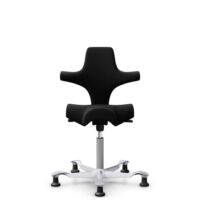 HÅG Capisco 8106 - Cura Loop (Gabriel) - Poliéster reciclados - CLP60999 Black - Silver - 200 mm (seat height 46-64cm) - Glides