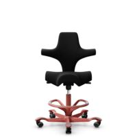 HÅG Capisco 8106 - Cura Loop (Gabriel) - Poliester z recyklingu - CLP60999 Black - Blush Rose - 200 mm (seat height 46-64cm) - Soft castors for hard floors