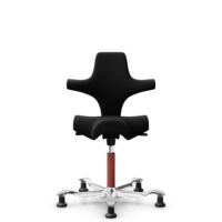 HÅG Capisco 8106 - Cura Loop (Gabriel) - Recycled Polyester - CLP60999 Black - Blush Rose - 265 mm (seat height 53-79cm) - Glides