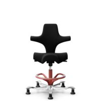 HÅG Capisco 8106 - Cura Loop (Gabriel) - Gerecycled Polyester - CLP60999 Black - Blush Rose - 265 mm (Zithoogte 53-79cm) - Glijdoppen